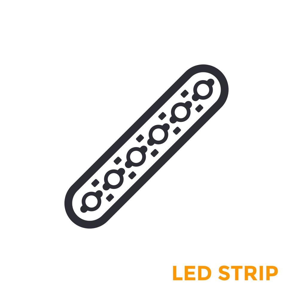 LED strip icon vector