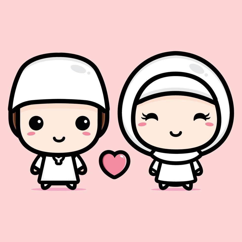 cute Muslim girl vector design