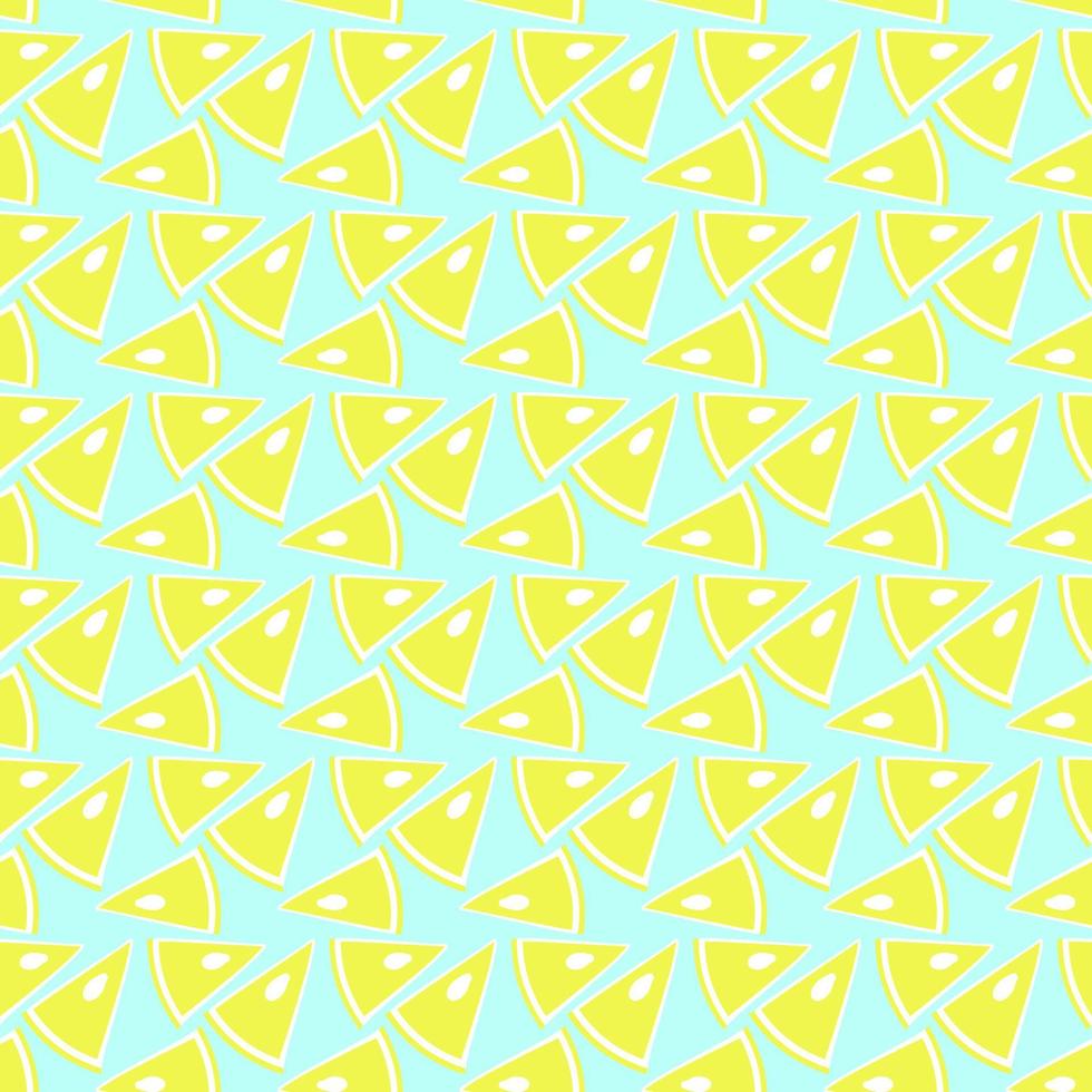 Slised lemon pattern vector