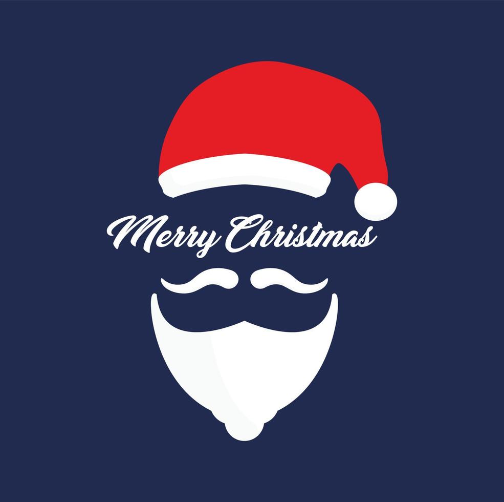 Santa claus beards and Merry Christmas. vector