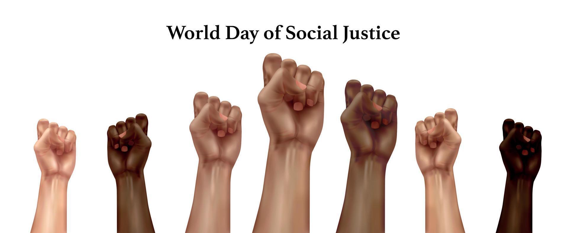 dia mundial de la justicia social vector