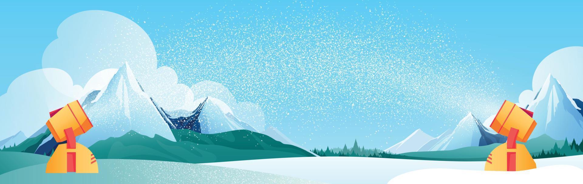 Ski Resort Background vector