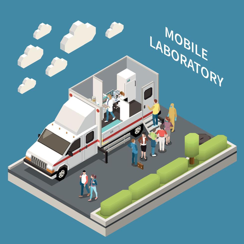 Mobile Laboratory Tests Composition vector