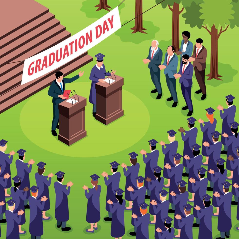 Graduation Day Meeting Composition vector