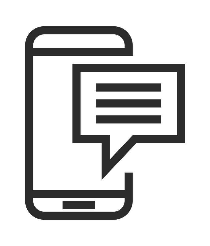smartphone with speech bubble vector