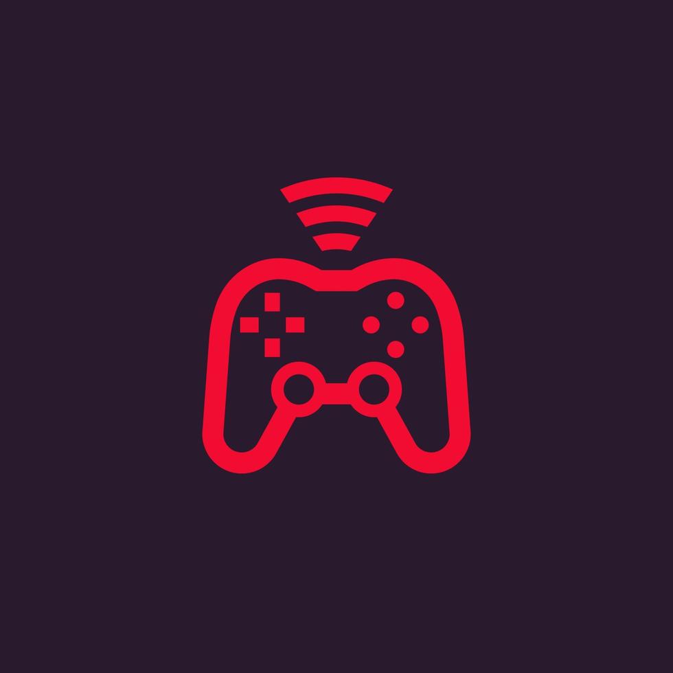 gamepad, wireless game controller icon vector