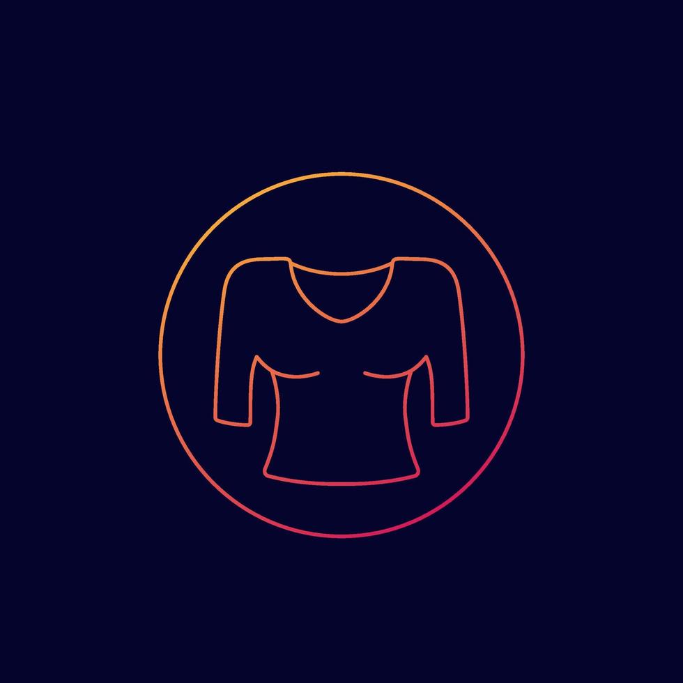 blouse icon, linear vector