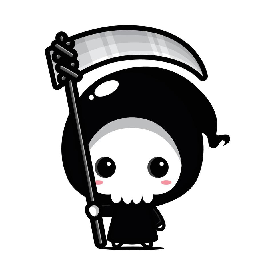 cute grim reaper vector design