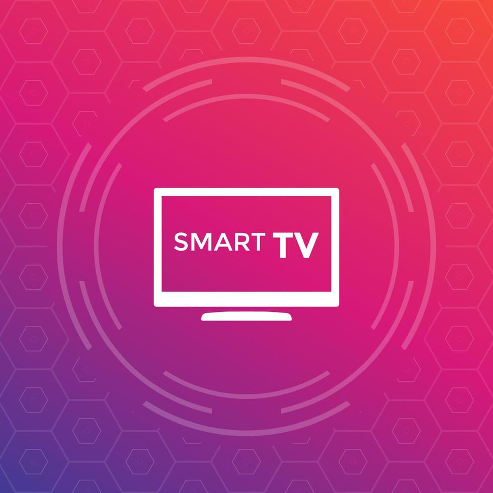 Smart tv icon, vector sign