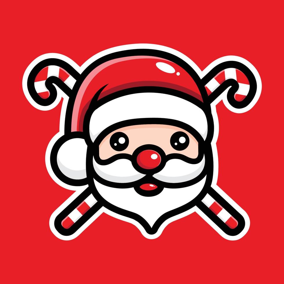 lindo diseño de personajes de santa claus vector