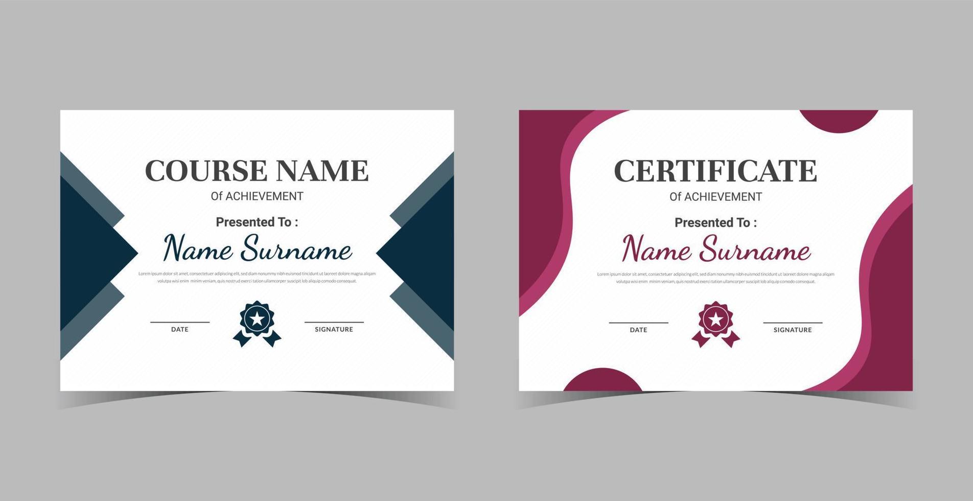 Professional diploma certificate template,Certificate of Appreciation template, certificate of achievement, awards diploma template vector