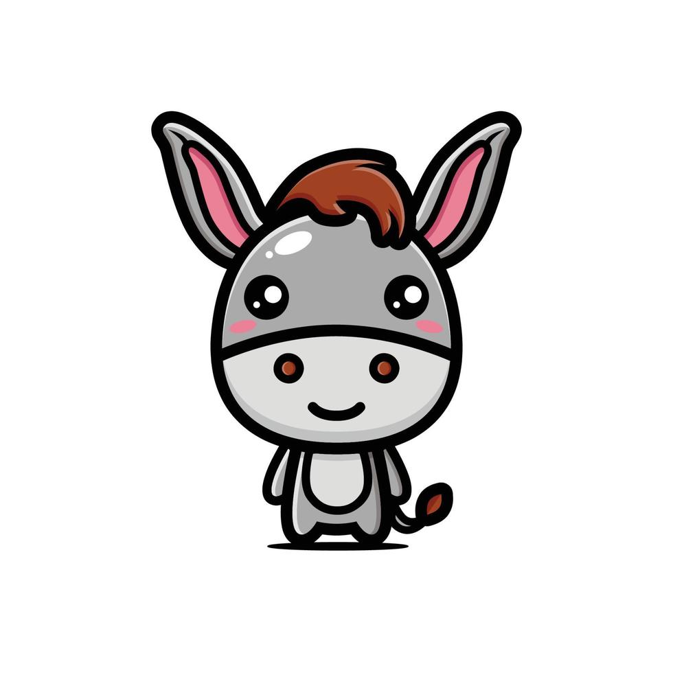 lindo diseño de vector de personaje de burro