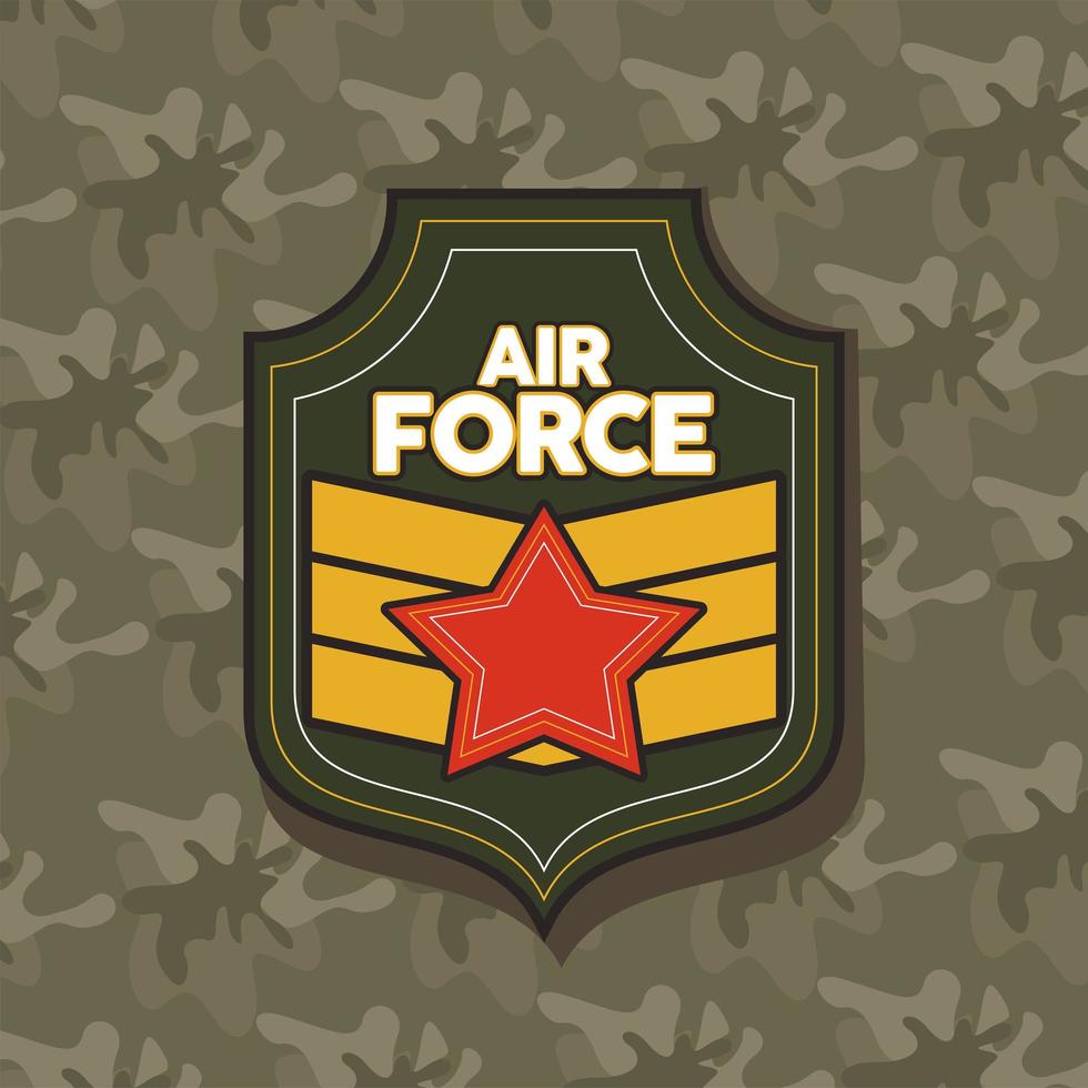 insignia militar de la fuerza aérea vector