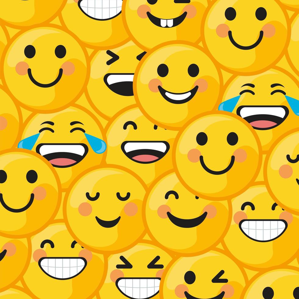 emoticons smiling pattern vector