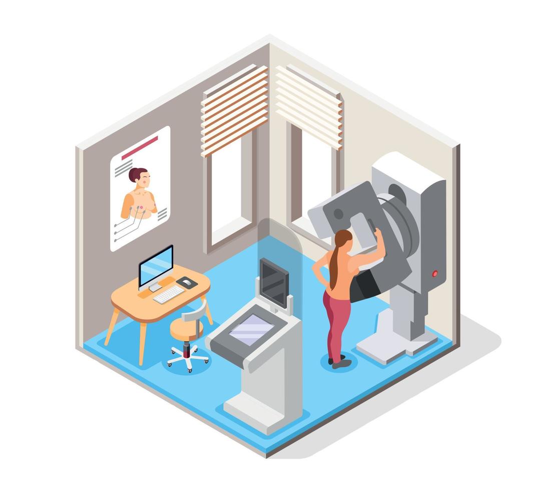 World Cancer Day Isometric Concept vector