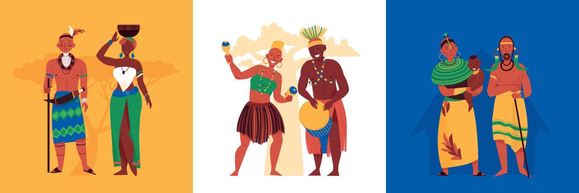 African People Design Concept vector