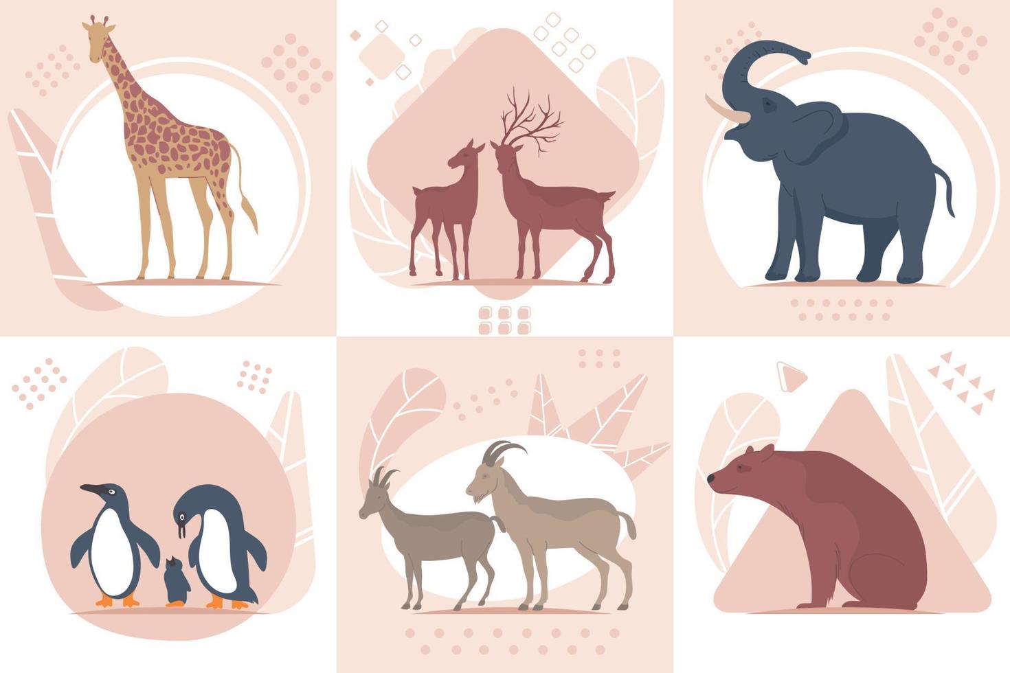Wild Animals Design Concept vector