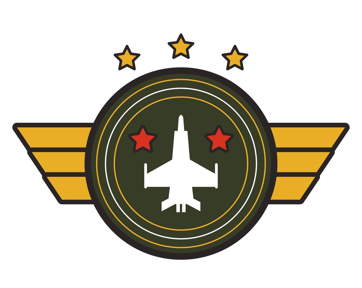medalla de la fuerza aérea con avión vector