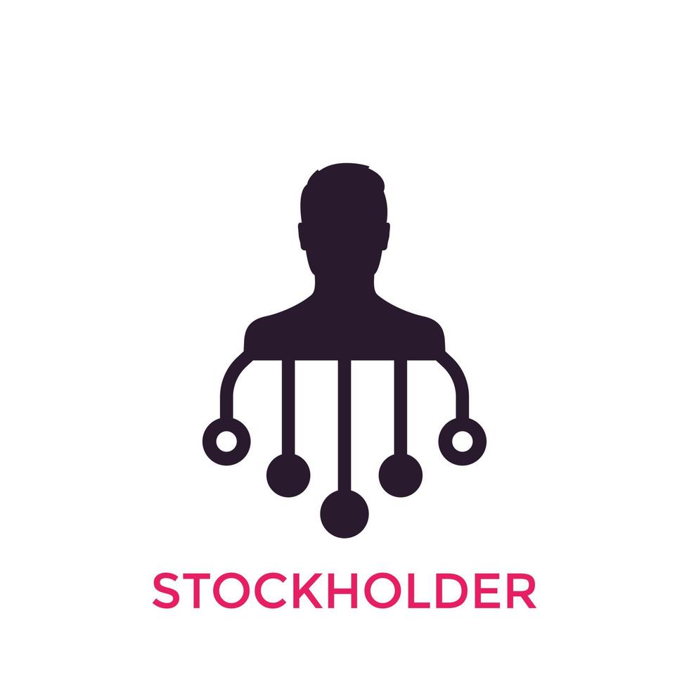 stockholder, financier icon vector