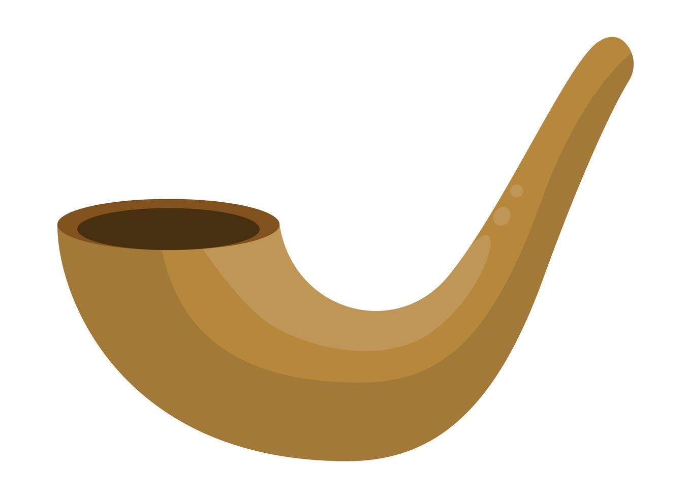 wooden horn icon vector