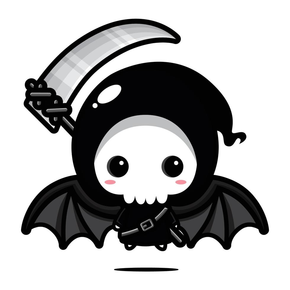 cute grim reaper vector design
