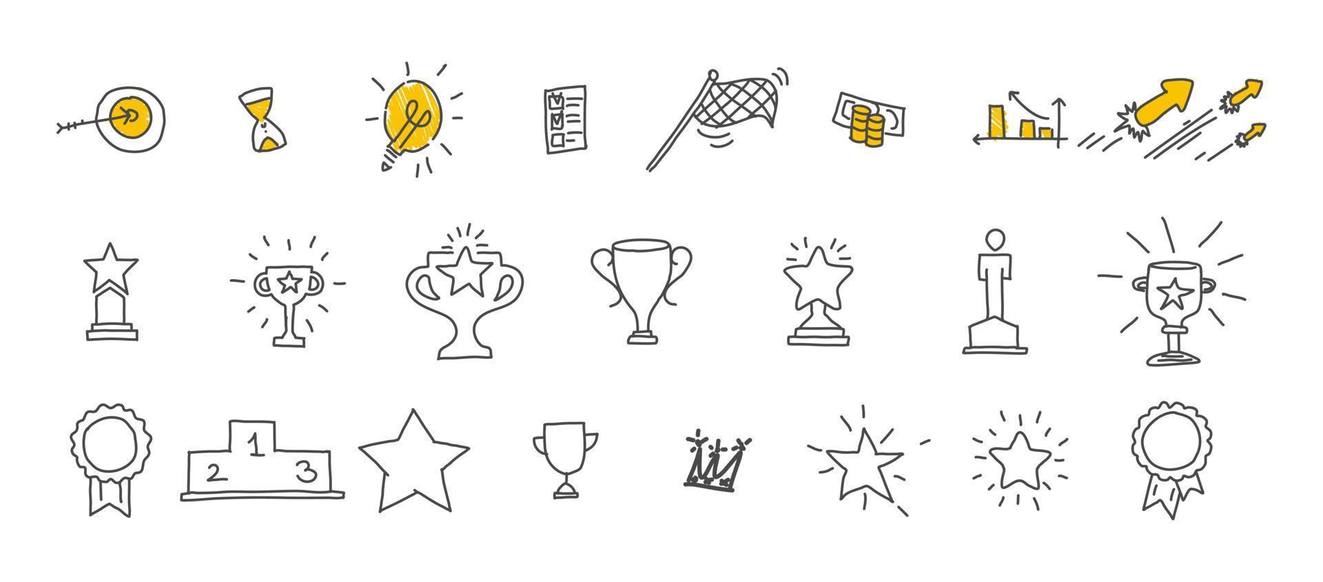 Stick figures. Business icons. Vector. vector