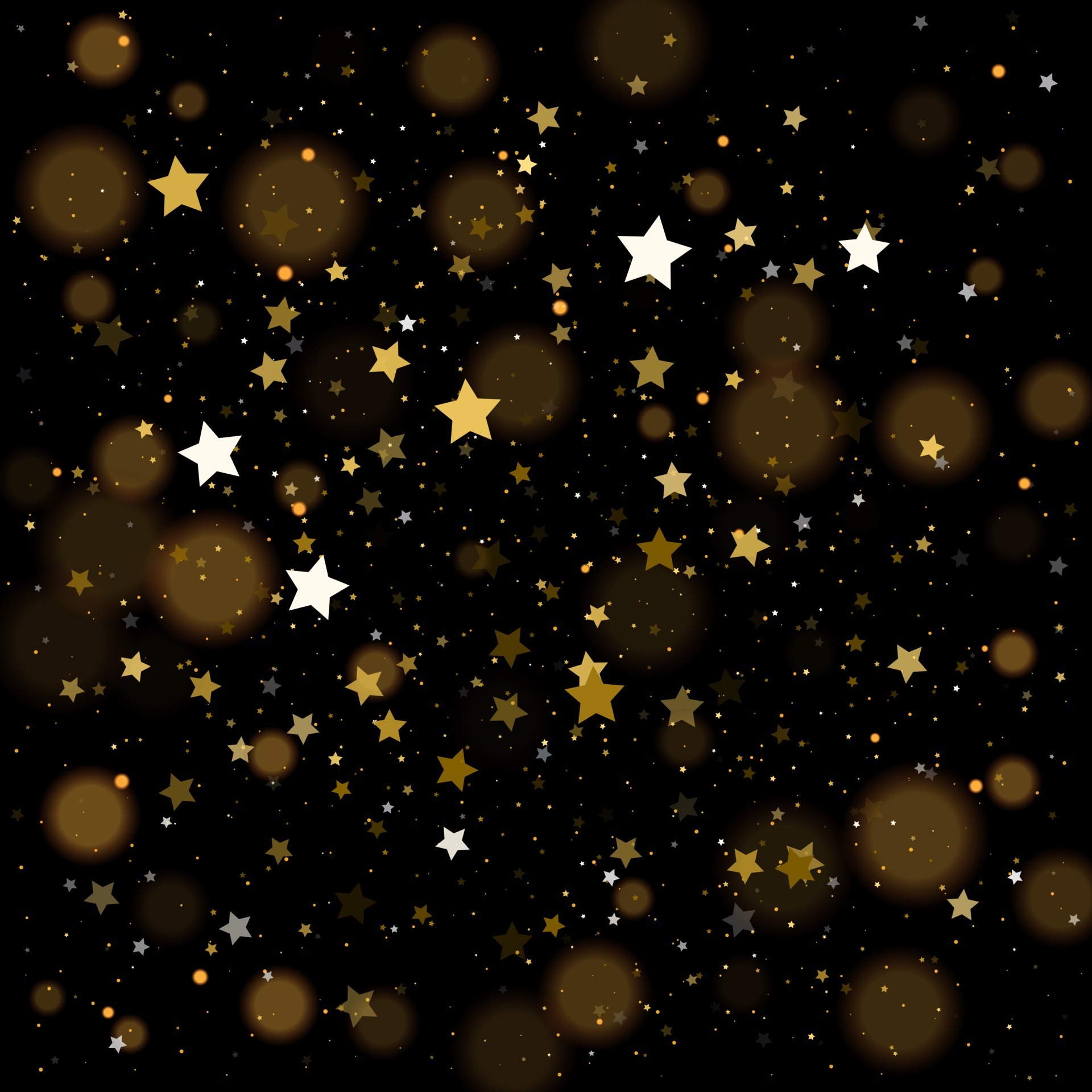 Gold bokeh, shiny glittering golden and silver stars confetti 4217817 ...