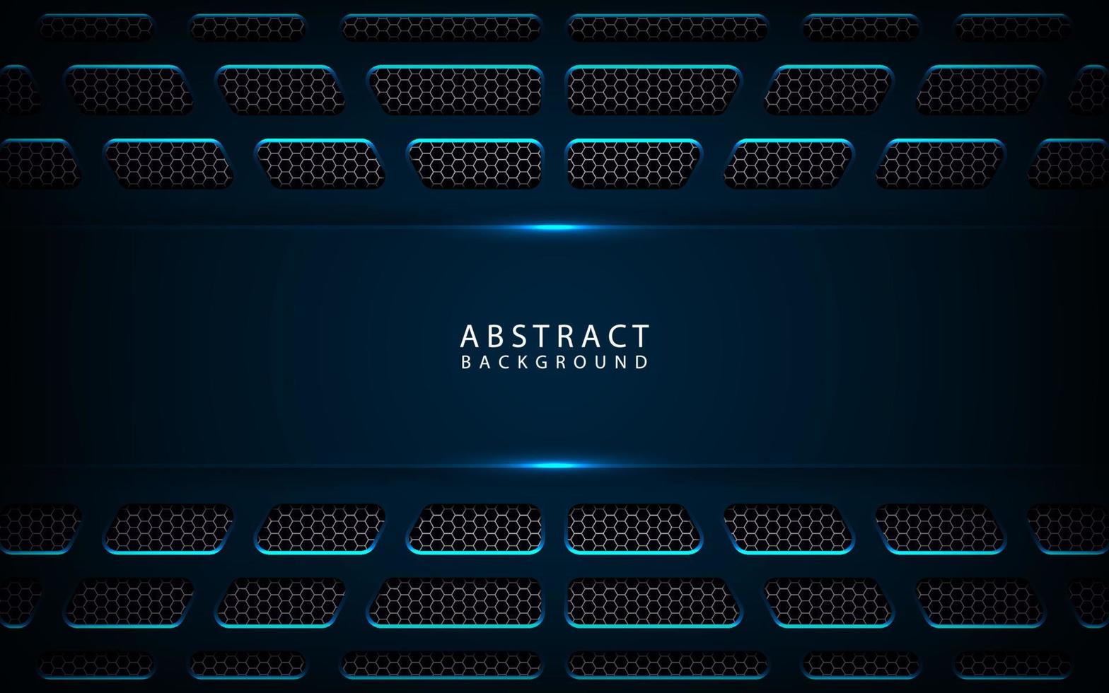 Abstract 3D navy blue techno background overlap layer on dark space with light line effect decoration. Modern template element future style concept for flyer, banner, cover, brochure, or landing page vector