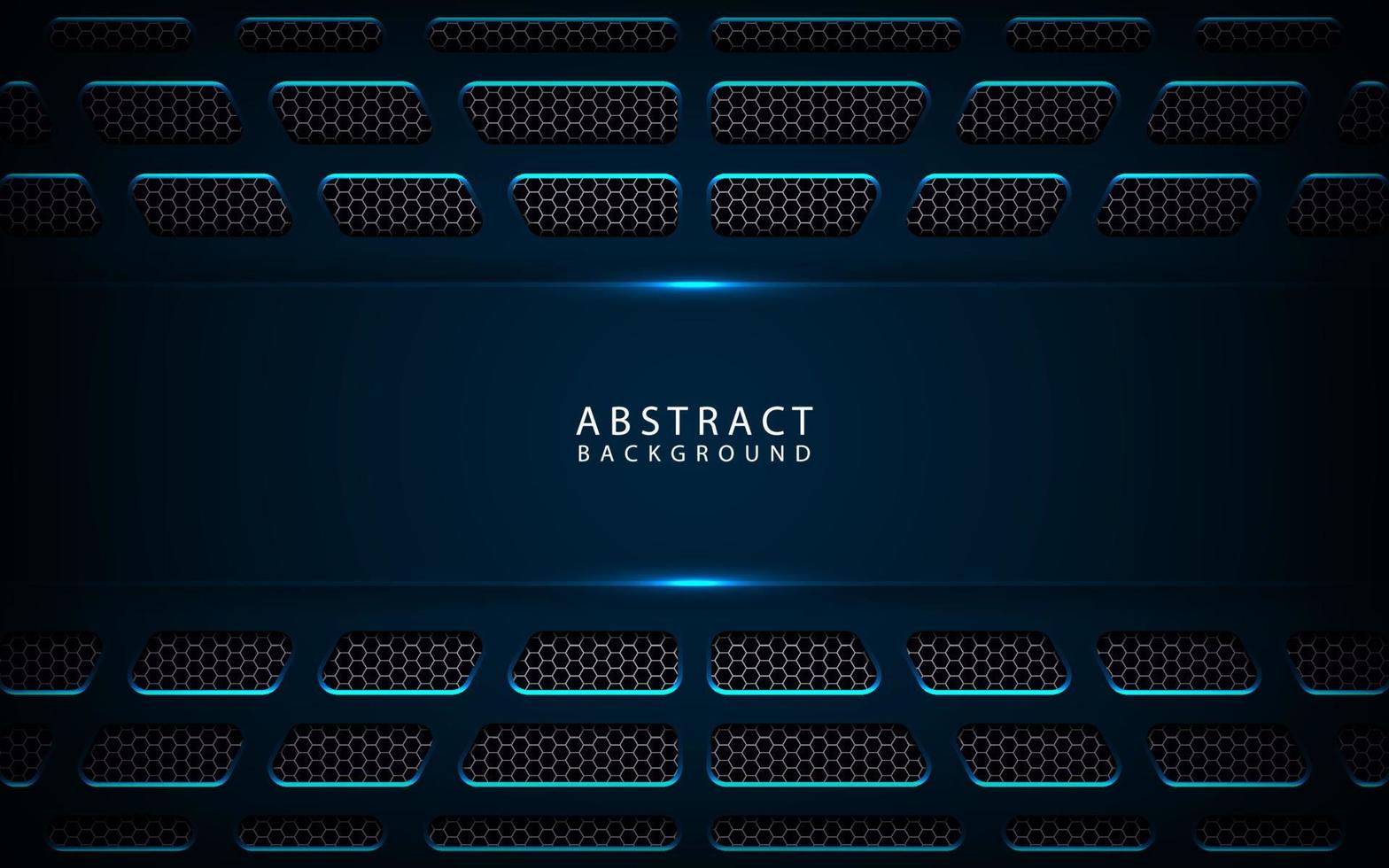 Abstract 3D navy blue techno background overlap layer on dark space with light line effect decoration. Modern template element future style concept for flyer, banner, cover, brochure, or landing page vector