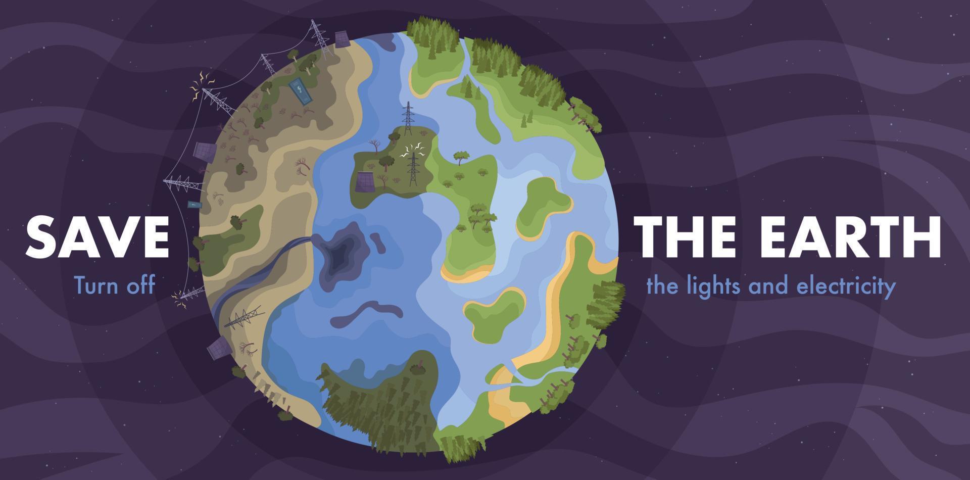 Earth Electricity Concept vector