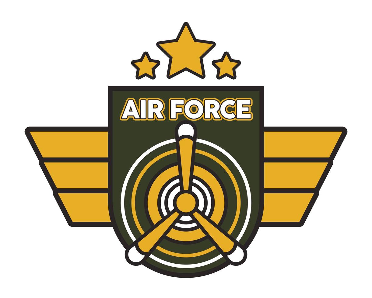 airforce medal with airscrew vector