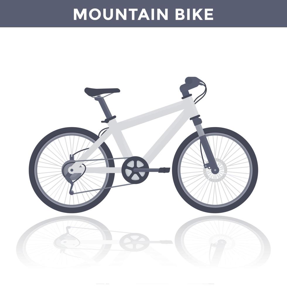 mountain bike on white vector