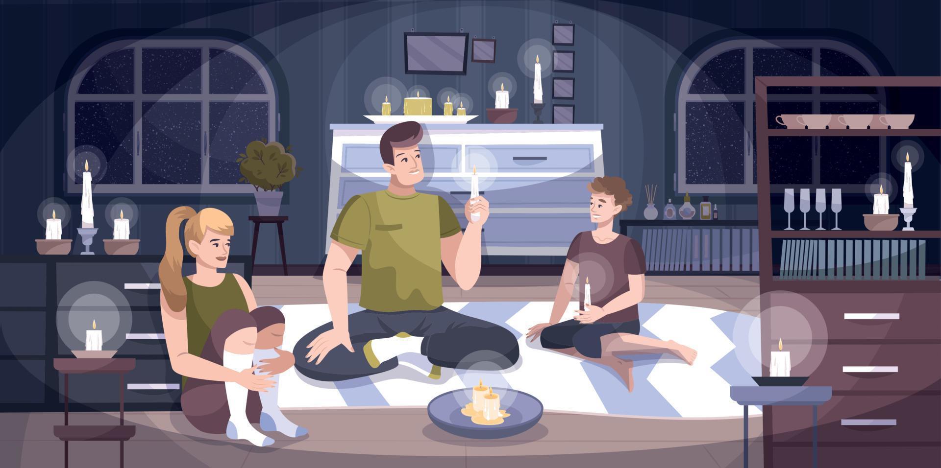 Power Outage Home Composition vector