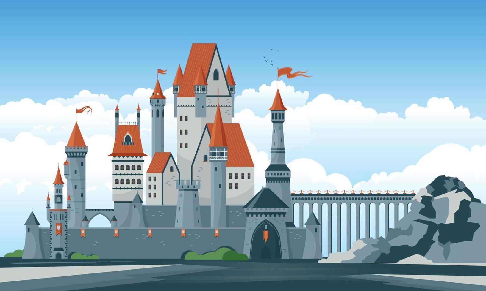 Castle Flat Illustration vector