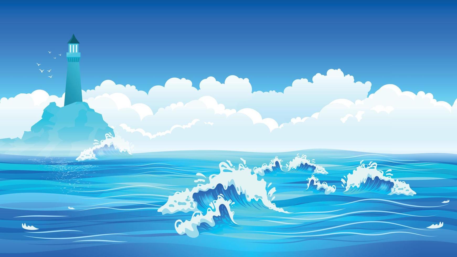 fondo plano del mar vector