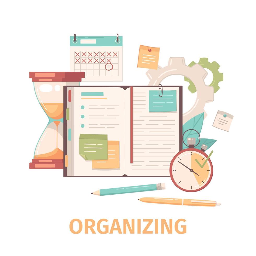 Self Organizing Icons Composition vector