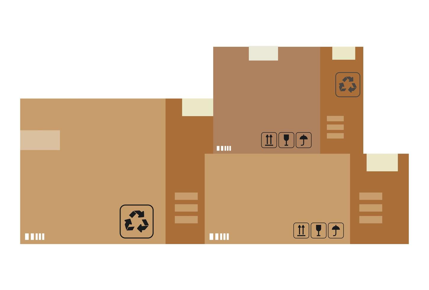 Delivery boxes icon vector