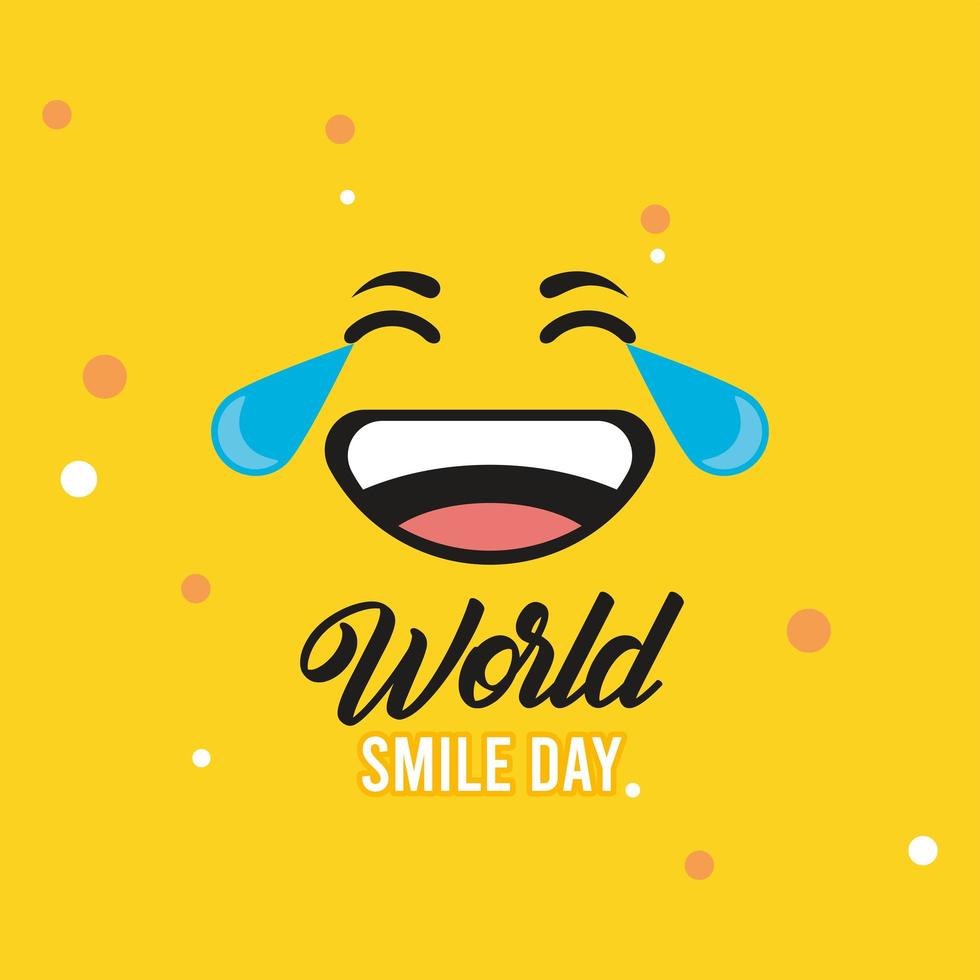 emoticon del día mundial de la sonrisa vector