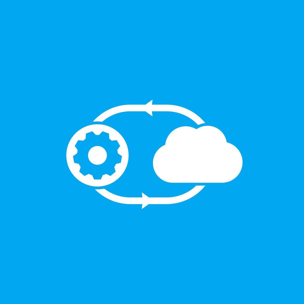 cloud technology icon, vector
