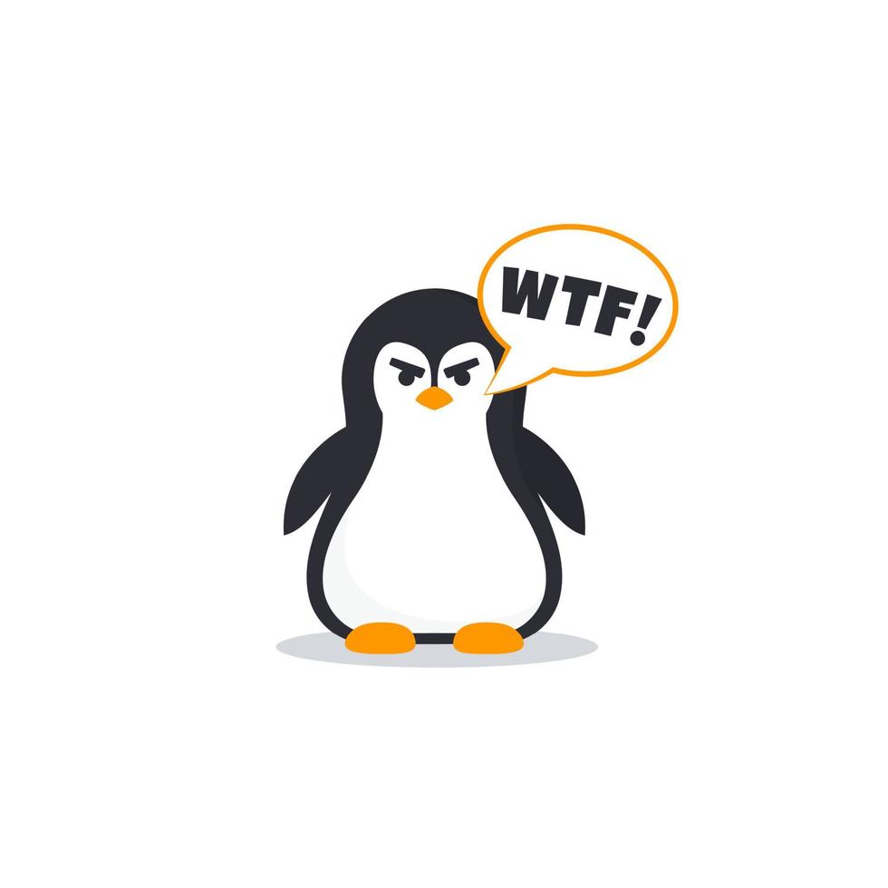 emoji vector pinguin enojado