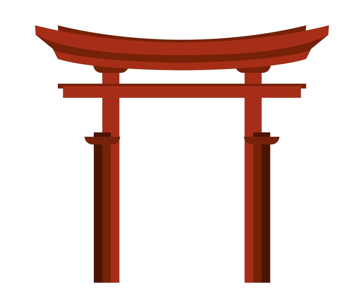 chinese arch landmark vector