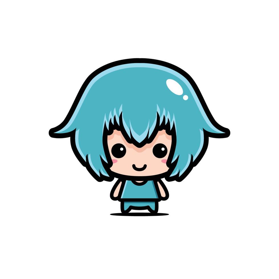 lindo diseño de vector de personaje chibi