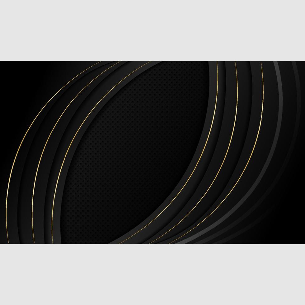 abstract background black gold color modern design vector