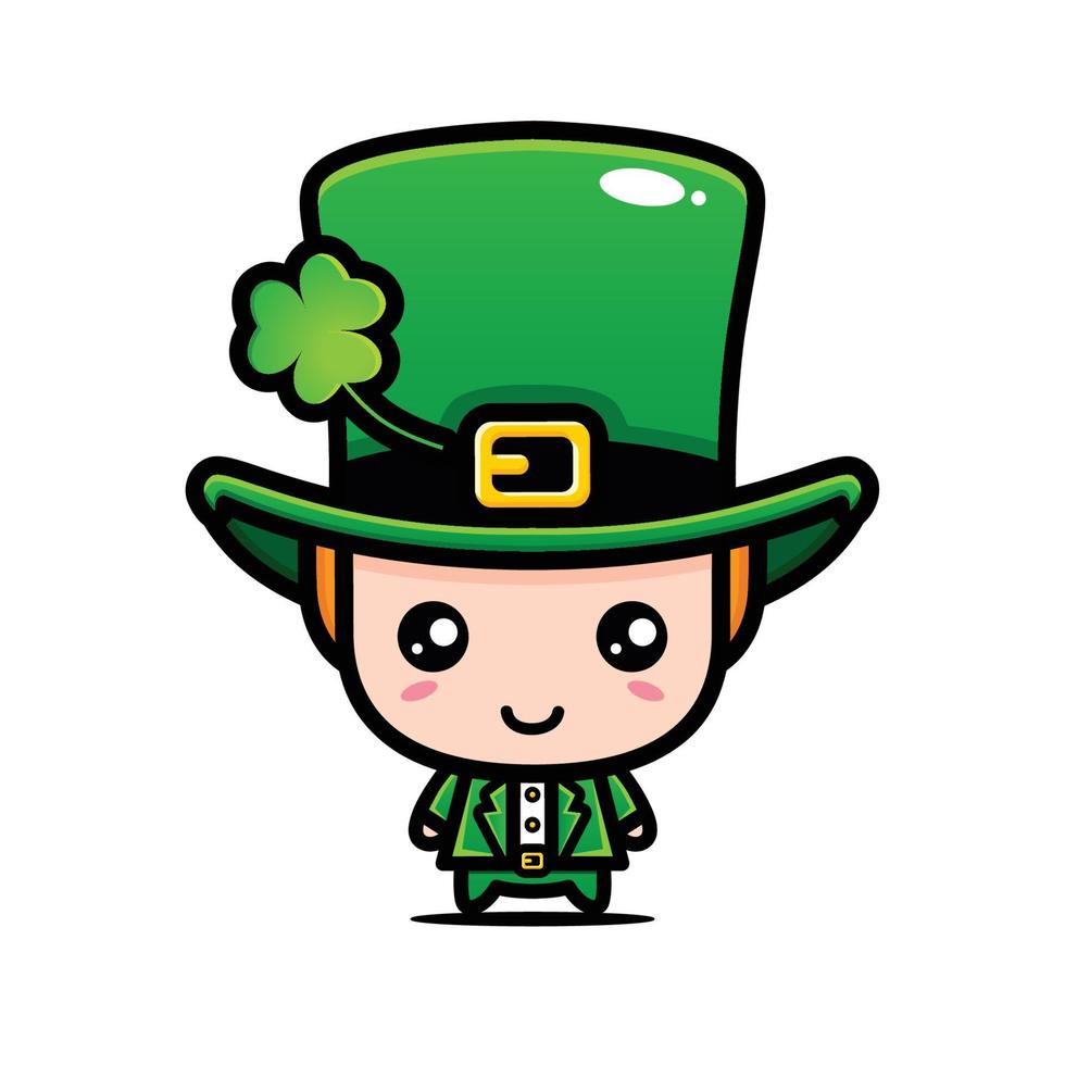 Cute Saint Patrick character vector design