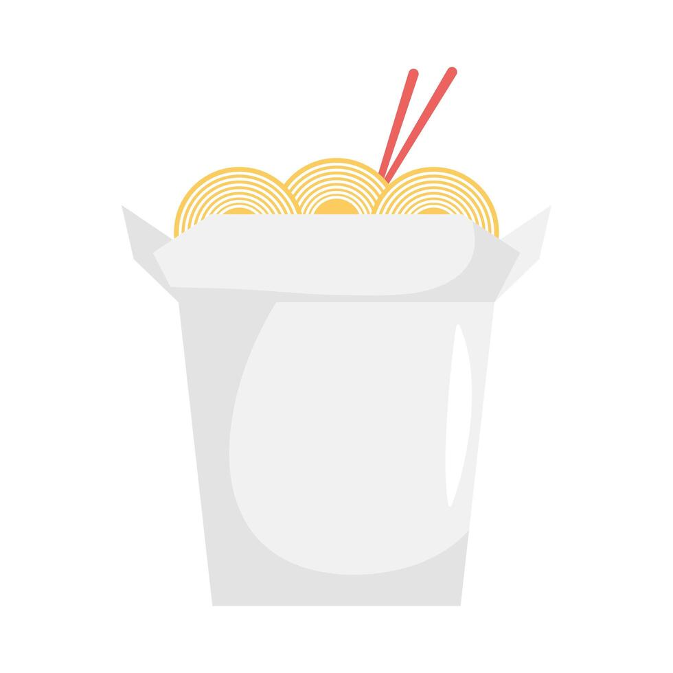 chinese food with chopsticks icon vector
