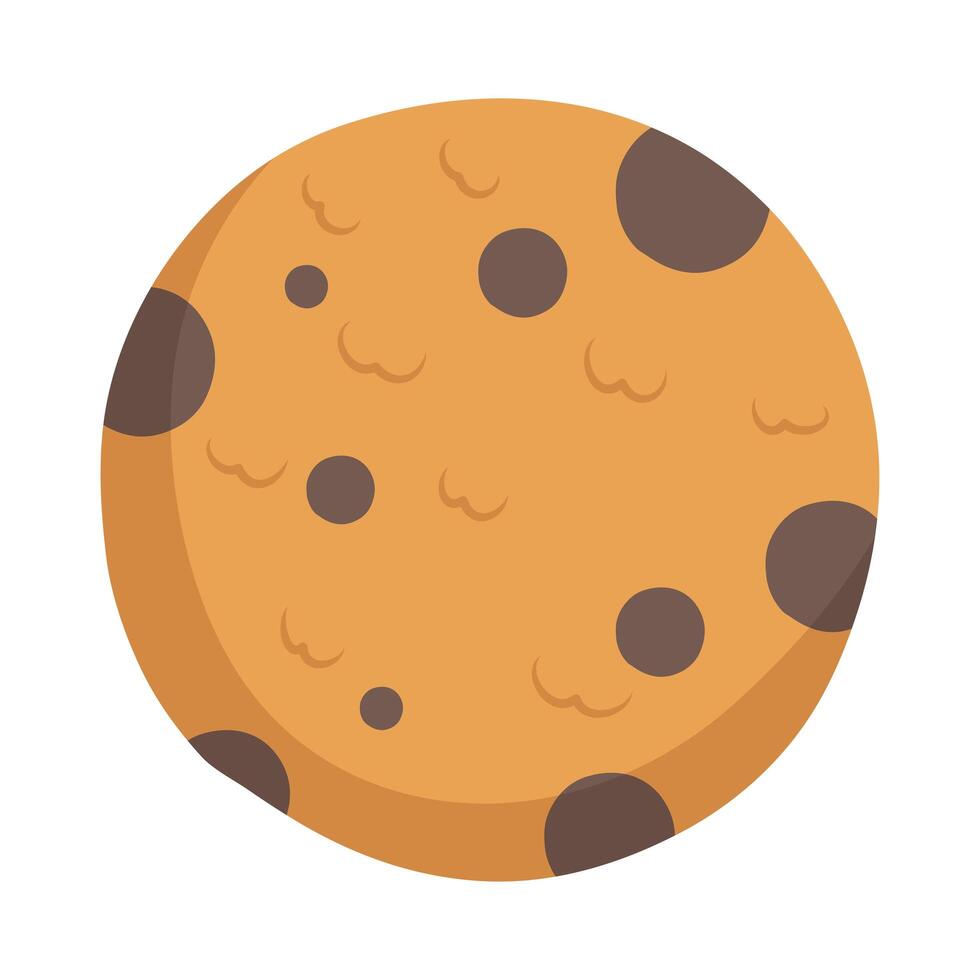 delicioso, galleta, dulce, pastelería, icono vector