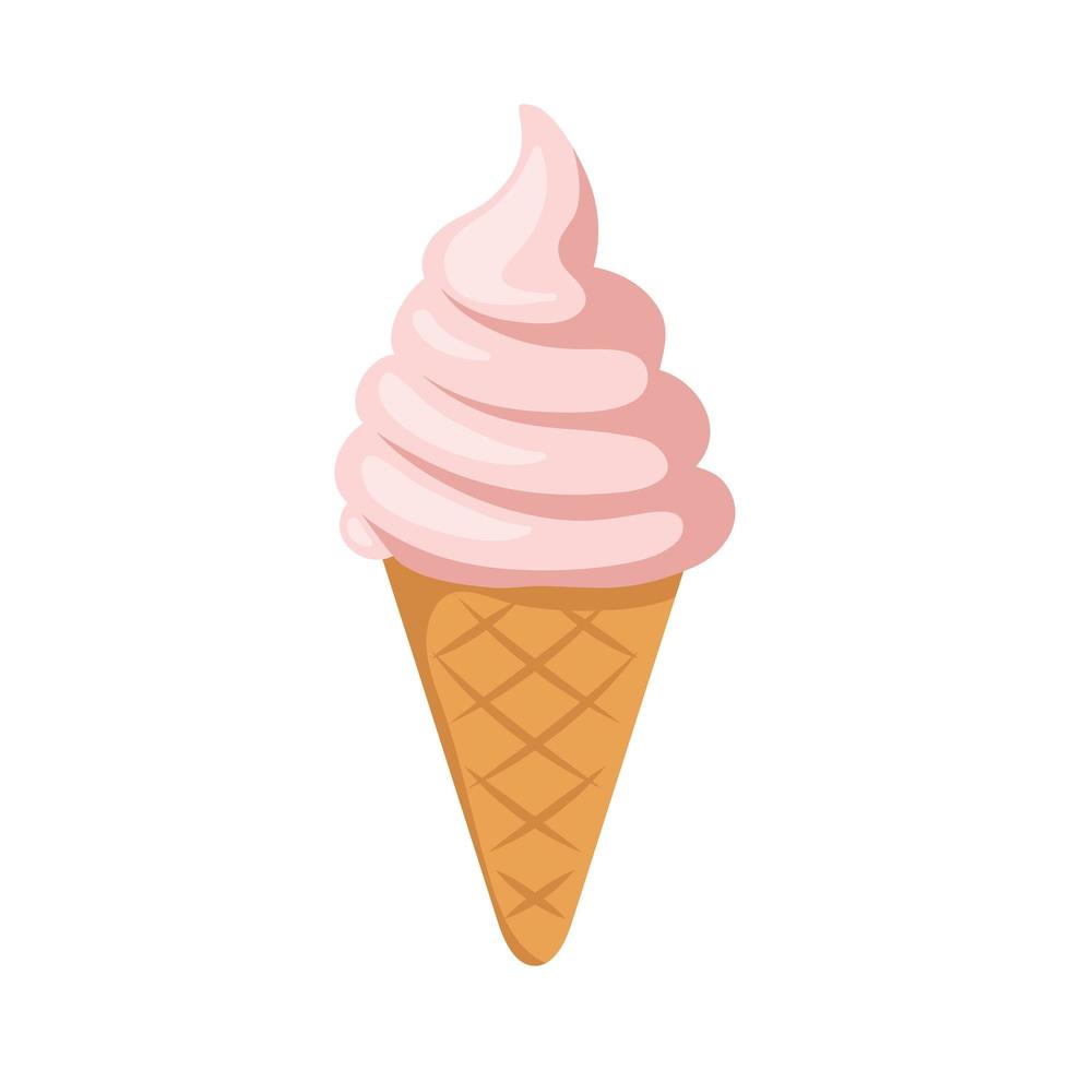 delicioso helado icono aislado vector