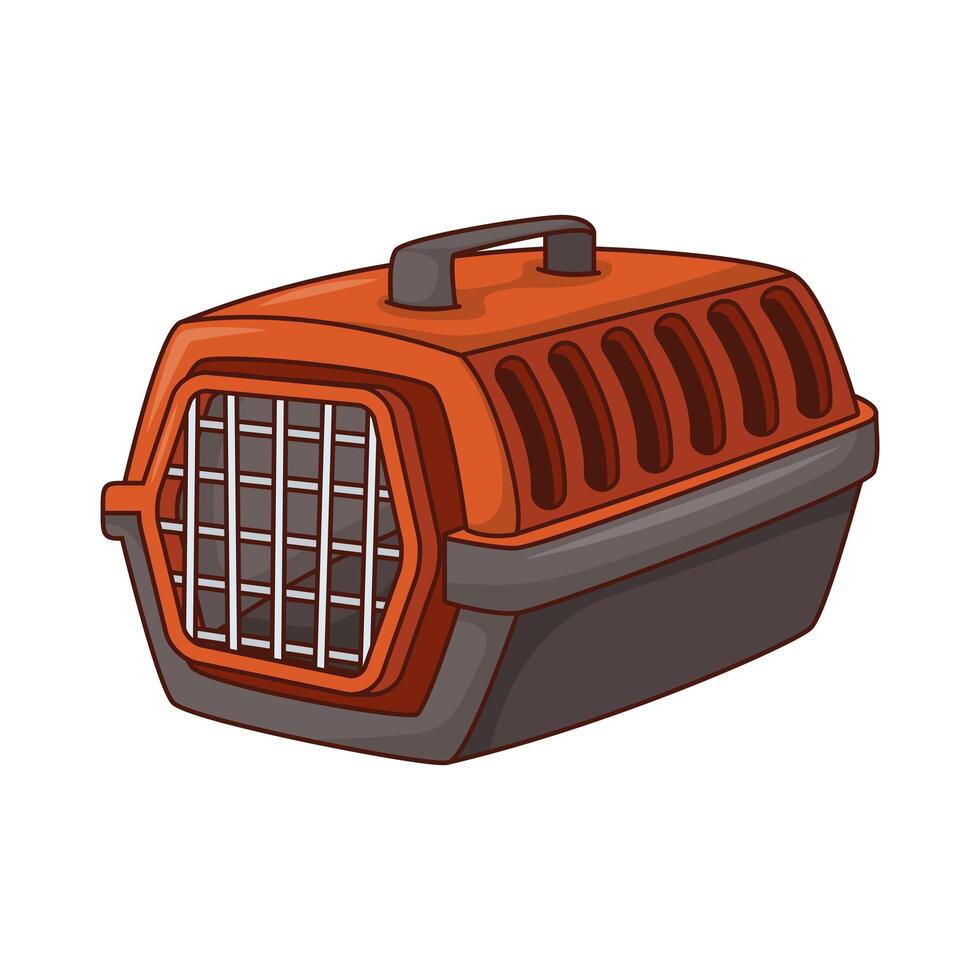 Icono aislado de la caja de transporte de mascotas vector