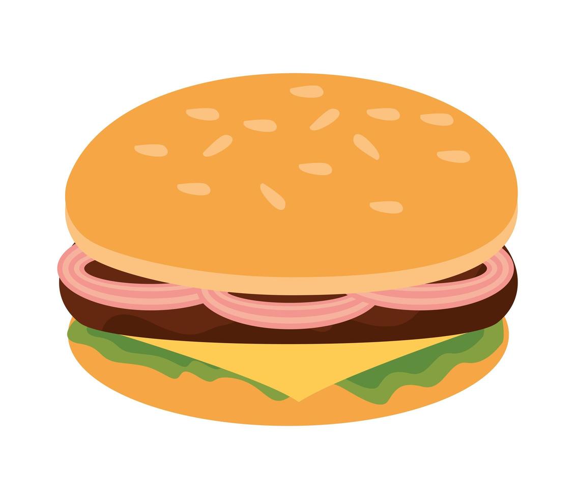 hamburguesa comida rapida vector