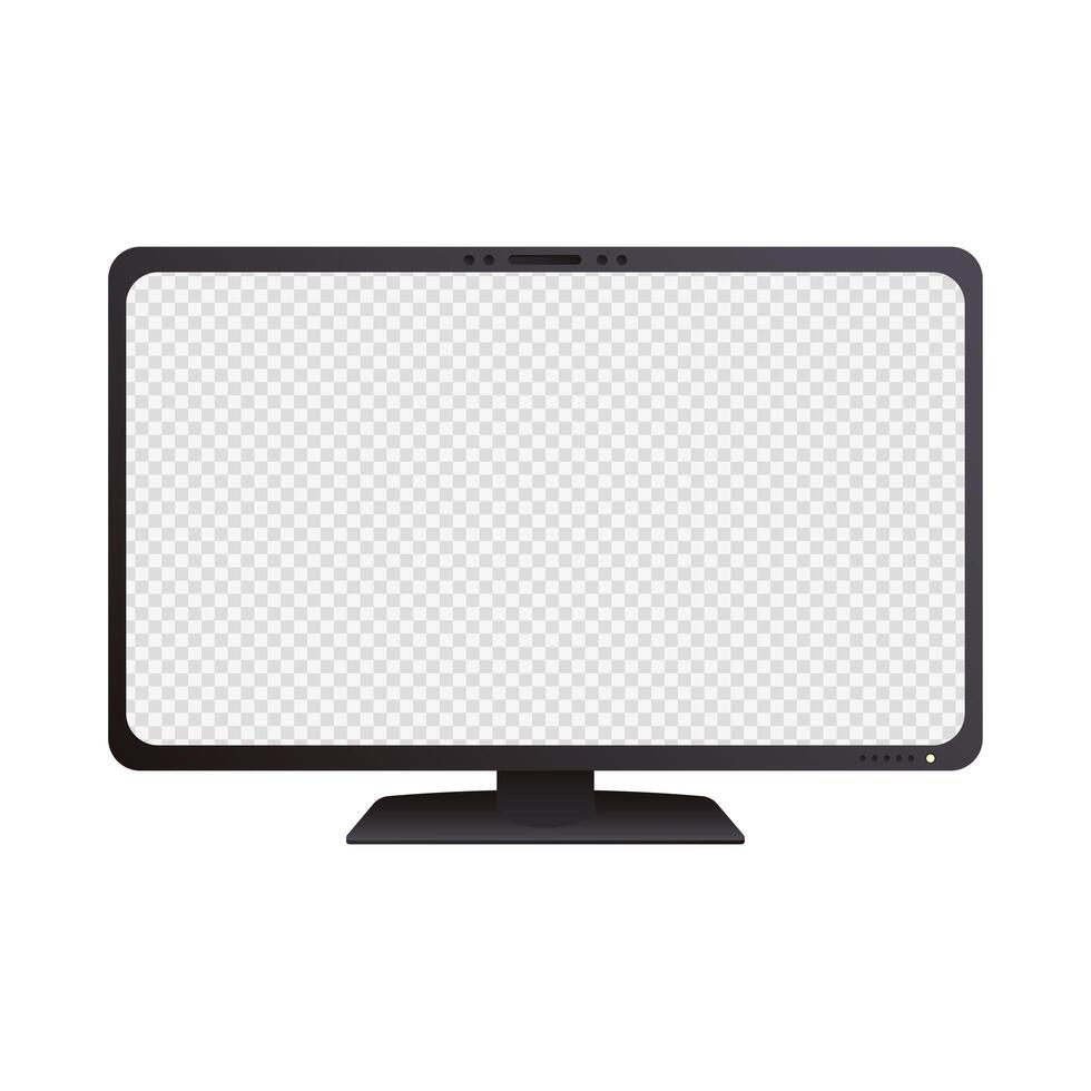 desktop computer mockup device icon vector